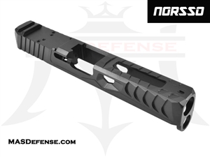 NORSSO REPTILE PORTED CUT SLIDE FOR GLOCK 17 GEN 1-3 WITH RMR OPTIC CUT  - N17-REP-PORT-3 N17-REP-PORT