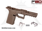 POLYMER80 80% LARGE LOWER RECEIVER GLOCK 20/21 SF FITMENT P80-PF45-FDE - FLAT DARK EARTH P80-BK45-FDE P80 UNFINISHED FRAME