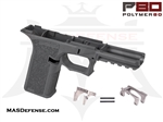 POLYMER80 80% LARGE LOWER RECEIVER GLOCK 20/21 SF FITMENT P80-PF45-GRY - GRAY GREY P80-BK45-GRY P80 UNFINISHED FRAME