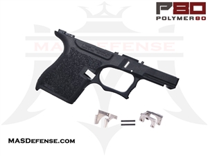 POLYMER80 80% LOWER RECEIVER SUB-COMPACT G26 / G27 FITMENT P80-BKSC-BLK - BLACK GLOCK 26 GLOCK 27 9MM 40S&W P80-PF940SC-BLK