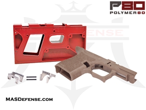 POLYMER80 80% POLYMER SINGLE STACK LOWER RECEIVER FLAT DARK EARTH - GLOCK 43 FITMENT- P80-PF9SS-FDE