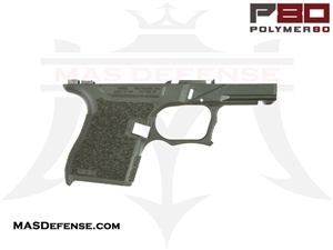 POLYMER80 80% POLYMER SINGLE STACK LOWER RECEIVER OD GREEN - GLOCK 43 FITMENT- P80-PF9SS-ODG
