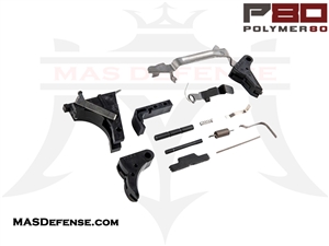 POLYMER80 PF-SERIES 9MM / 40 GLOCK FITMENT FRAME PARTS KIT W/ COMPLETE TRIGGER ASSEMBLY P80-PFP-FKIT-BLK - BLACK